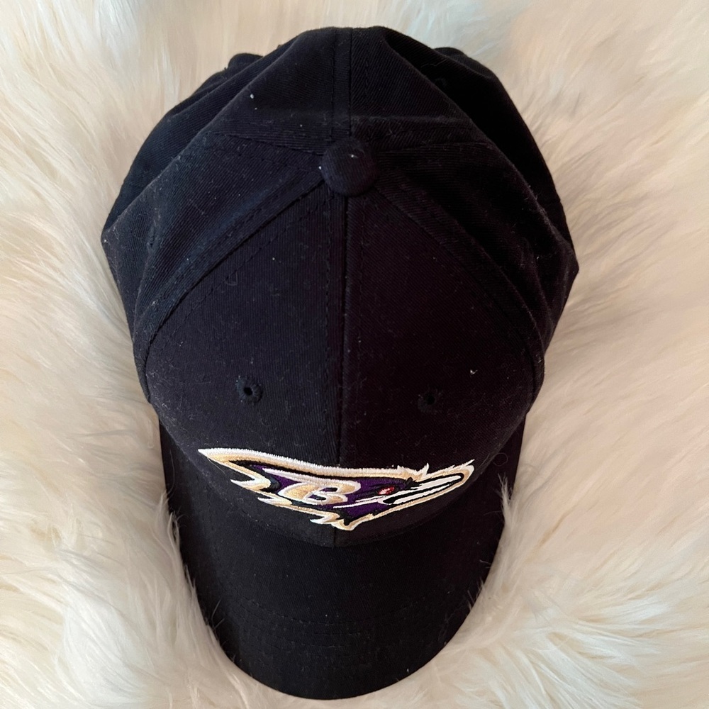 NFL Team Apparel Baltimore Ravens Black Cap, one size adjustable - Picture 7 of 8
